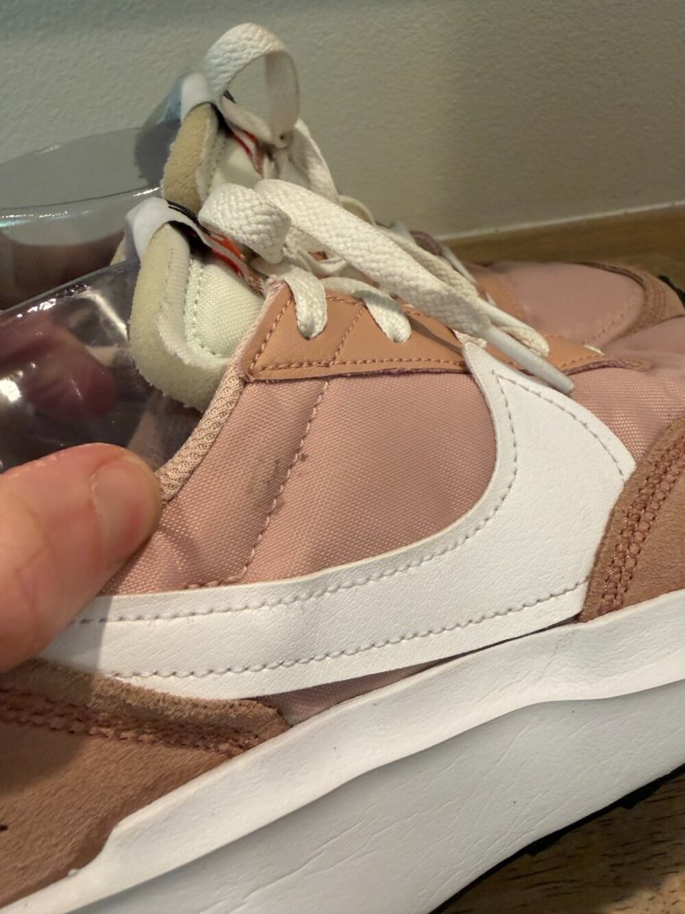 Nike Waffle Debut Pink Oxford White Sneakers Shoes DH9523-600 Women's Size 8 - Picture 5 of 11
